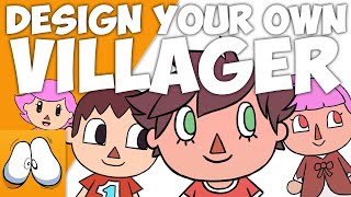 How to Draw Villager Animal Crossing  DESIGN YOUR OWN EASY [upl. by Granese117]