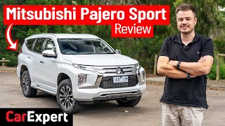 Mitsubishi Pajero Montero Sport review Seats 7 tows 3100kg amp has 2020s biggest paddle shifters [upl. by Levina459]