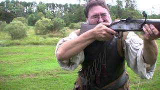 Matchlock Musket Demonstration with Armor Live Rounds [upl. by Kisor335]