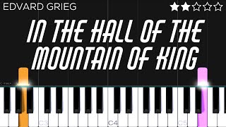 Grieg  In The Hall of the Mountain King  EASY Piano Tutorial [upl. by Idalia]