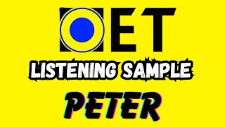 Peter Oet listening sample for nurses  oet online classroom [upl. by Nylanna]