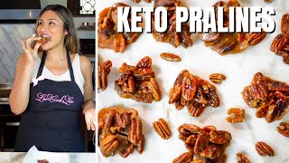 Keto Pecan Pralines Easy Keto Pralines Recipe See’s Candies Dupe [upl. by Airotnahs]