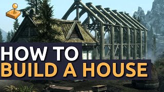 Skyrim Hearthfire DLC  How To Build a House and Find Building Materials [upl. by Baalman817]