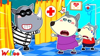 Bad Guy Broke into Hospital Wolfoo  Wolfoo Learns Kids Safety Tips 🤩 WolfooCanadaKidsCartoon [upl. by Yntirb8]