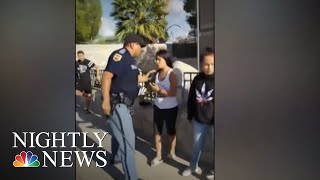 Police Officer Shown Pulling Gun Out On Kids In Viral Video  NBC Nightly News [upl. by Pastelki]