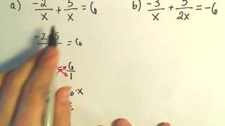 Solving a Basic Rational Equation  Ex 1 [upl. by Naihr]