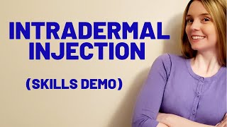 INTRADERMAL INJECTION ID  SKILLS DEMO [upl. by Stucker970]