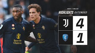 EXTENDED HIGHLIGHTS  Juventus 41 Empoli  YILDIZ Ruleta amp Unstoppable KOLO MUANI [upl. by Jecon]