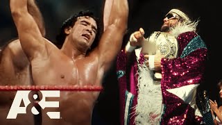 WWE Biography Macho Man vs Ricky Steamboat Wrestlemania III  AampE [upl. by Lacim]