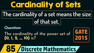 Cardinality of Sets [upl. by Lidstone]