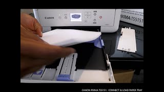 CANON PIXMA TS5151 CONNECT amp LOAD PAPER TRAY [upl. by Meeki]