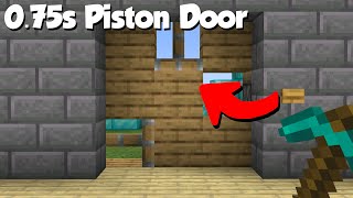 Minecraft Super Fast 3x3 Piston Door 075s [upl. by Alden654]