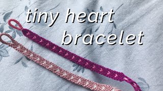 tiny heart bracelet tutorial ♡ beginner [upl. by Nashom]