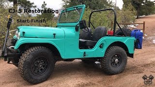 1965 Jeep CJ5 Restoration Full Video [upl. by Nyladgam]