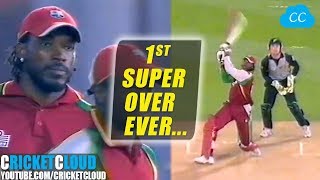 Best Super Over  Super Gayle Storm  1st Super Over Ever in T20 Cricket [upl. by Ube]