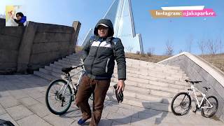 Cycling to the tallest skyscraper in North Korea [upl. by Bekki145]