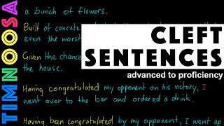 Learn English Cleft sentences Advanced  Proficiency [upl. by Neesay]