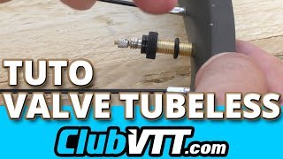 Tubeless vtt  Montage valve TUBELESS avec joint torique  585 [upl. by Nutsud]