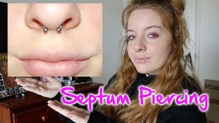 SEPTUM PIERCING  two week update healing amp experience [upl. by Dumond]