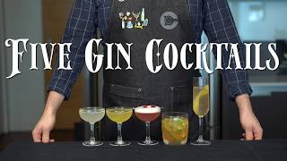 The 5 Easiest GIN Cocktails to Make at Home [upl. by Nahtanaoj165]