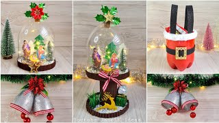 4 Increibles Ideas Navideñas Con Botellas  Adornos Navideños Económicos 2020  Natal Do Lixo [upl. by Orlena]