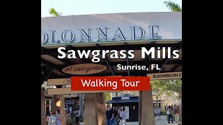 SawGrass Mills Mall Luxury Stores Area  Walking Tour  HD [upl. by Yrreiht259]