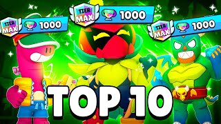 Top 10 Easiest MAX TIERS In Brawl Stars After Update [upl. by Georgianne]