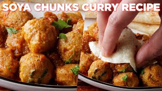 Yummy Soya Chunks Curry Recipe [upl. by Aerbas298]