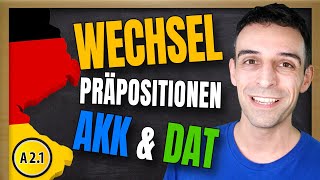 Wechselpräpositionen Dativ und Akkusativ  German TwoWay Prepositions [upl. by Droflim]