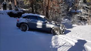 Mercedes GLC 350d 4matic in the snow [upl. by Ahsi]