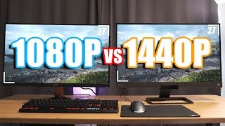 Is Full HD enough at 27inch 1080P vs 1440P 27inch gaming monitors [upl. by Elem459]