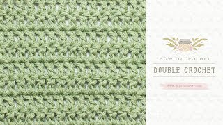 How To Crochet A Double Crochet US Terms  Easy Tutorial by Hopeful Honey [upl. by Ellard]