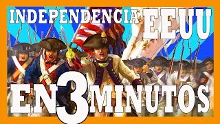 🇺🇲 La Guerra de Independencia Americana  EEUU  en 3 minutos [upl. by Arun]