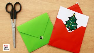 Aprende hacer SOBRES para Tarjetas Navideñas en 1 MINUTO DIY [upl. by Beichner]