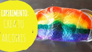 CREA TU ARCOIRIS ARCOIRIS CON SERVILLETAS EXPERIMENTO [upl. by Claybourne63]