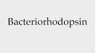 How to Pronounce Bacteriorhodopsin [upl. by Edie220]