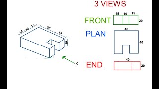 1st angle projection [upl. by Kassel]