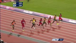 Usain Bolt Wins Olympic 100m Gold London 2012 Olympics [upl. by Finzer]