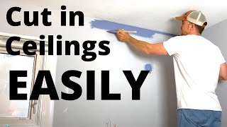 Pro Tips to Cut in Ceiling Paint EASILY [upl. by Larkins]