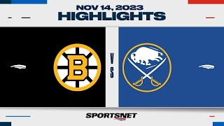 NHL Highlights  Bruins vs Sabres  November 14 2023 [upl. by Ainoet]