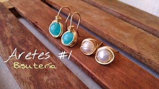 💎Aretes y pendientes de Zarcillos en alambre enrollado ✨ Bisutería amp Alambrismo  Diy Cute [upl. by Crist283]