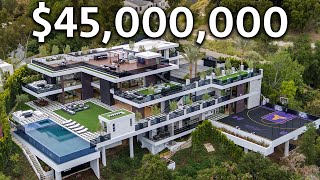 Inside a 45000000 Los Angeles Modern MEGA MANSION [upl. by Otrebcire238]