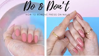 How to Remove adhesivegel tabs press on nails without damaging your natural nails [upl. by Lowenstern]