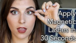 How to Apply Magnetic Eyelashes WITHOUT Eyeliner  Bailey B [upl. by Jamel]