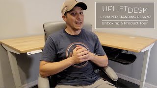 UpliftDesk LShaped Standing Desk V2 Unboxing amp Product Tour [upl. by Mundt189]