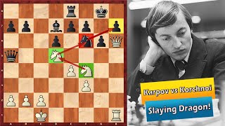 Karpov vs Korchnoi The Famous Sicilian Dragon [upl. by Aerdied]