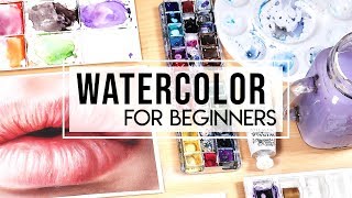 HOW TO USE WATERCOLOR  Guide for Beginners [upl. by Rainwater136]