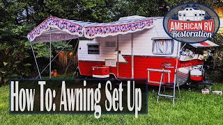 How to Easy Camper Awning Set Up [upl. by Ledif894]