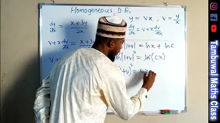 How To Solve First Order Homogeneous Differential Equation [upl. by Nievelt]