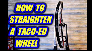 How To Fix Or Straighten A Tacod Bicycle Wheel [upl. by Peedus]